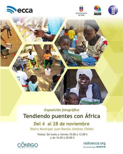 Cartel de la muestra Tendiendo puentes con África / TA